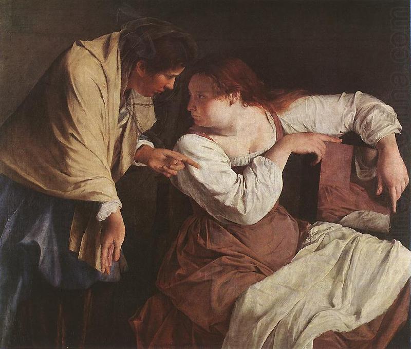 Two Women with a Mirror fge, GENTILESCHI, Orazio